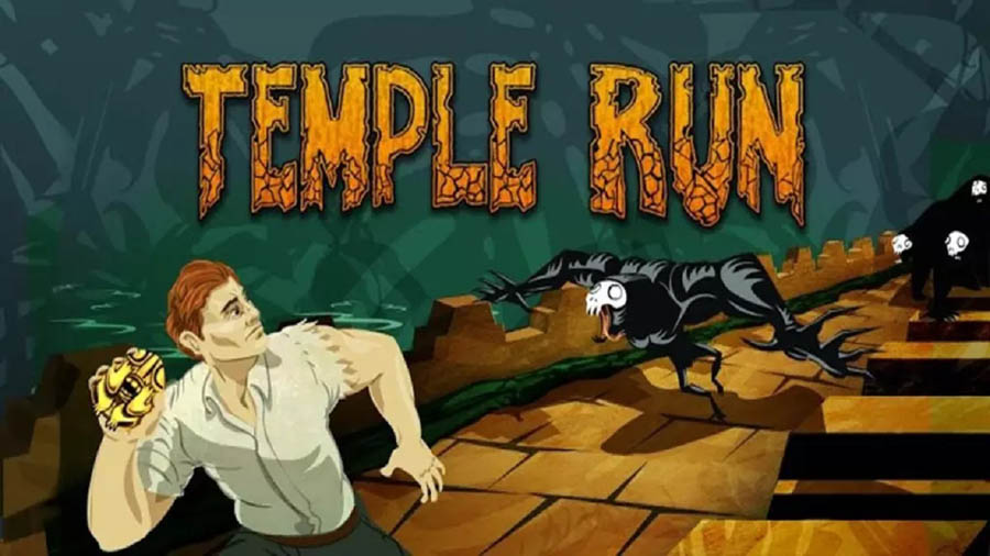 The official cover of Temple Run 2, one of the best arcade games for iOS.