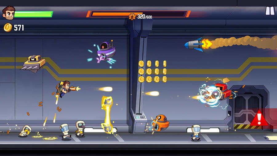 An official photo of Jetpack Joyride, one of the best arcade games for iOS.