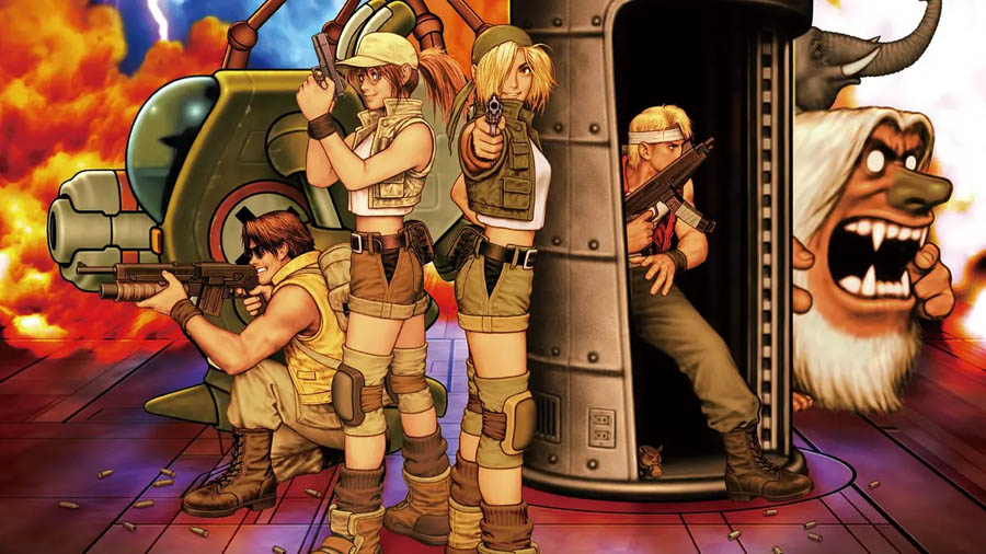 The Official Picture of Metal Slug 3 with its characters, One of best arcade games for pc.