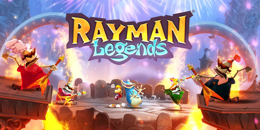 The Official Picture of Rayman Legends with its characters, One of best arcade games for ps4.