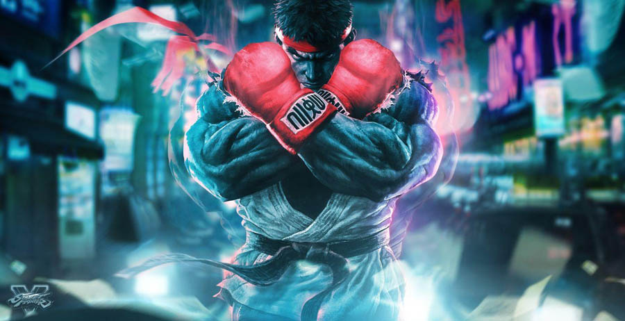 The Official Picture of Street Fighter V with Ryu, One of best arcade games for ps4.