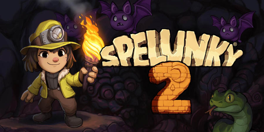 The Official Picture of Spelunky 2 with its character, One of best arcade games for ps5.