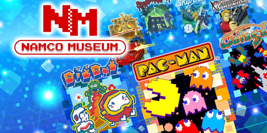 The Official Picture of NAMCO Museum, One of best arcade games for switch.