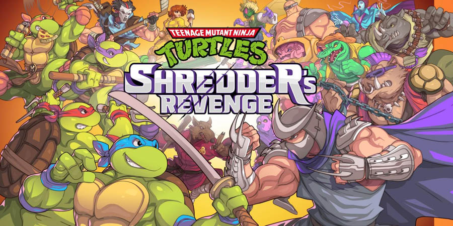 The Official Picture of Teenage Mutant Ninja Turtles: Shredder’s Revenge with its characters, One of best arcade games for switch.