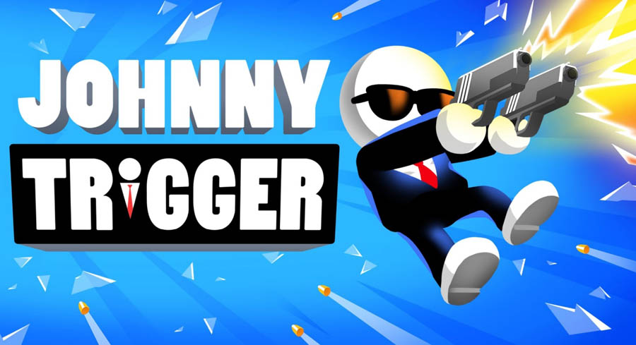 The official poster of Johnny Trigger, one of the best assassin games for android.