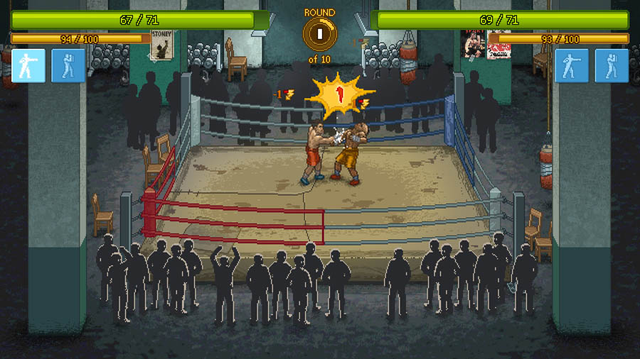 A wallpaper of Punch Club, one of the best boxing games on steam.