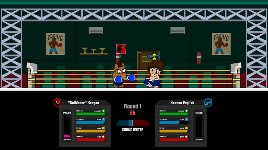 A wallpaper of Boxing School, one of the best boxing games on steam.