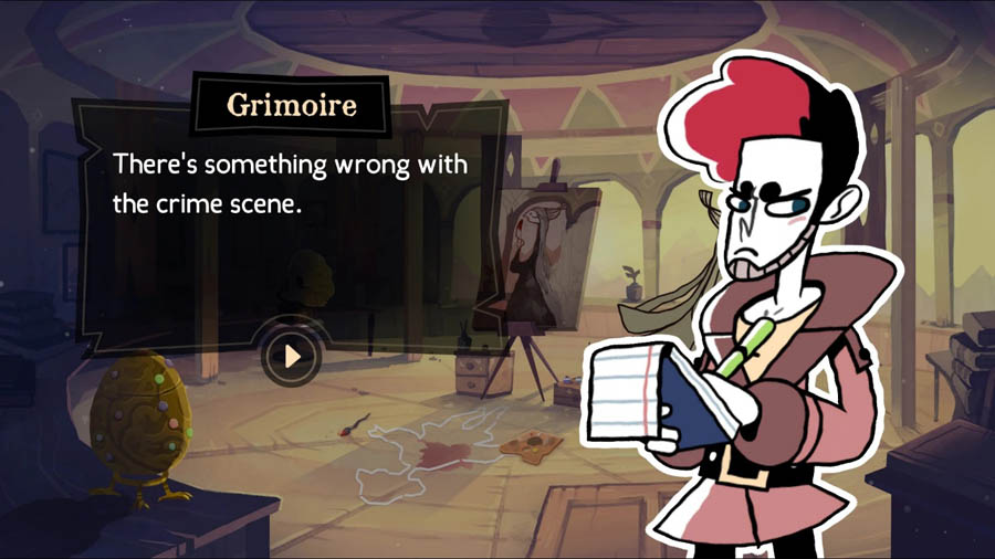 A wallpaper of Detective Grimoire, one of the best detective games on chromebook.