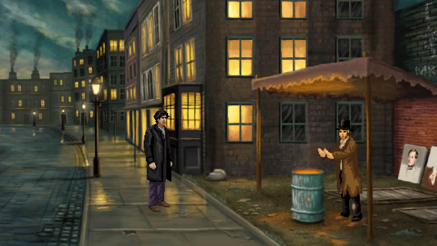 A wallpaper of Lamplight City, one of the best detective games for chromebook.