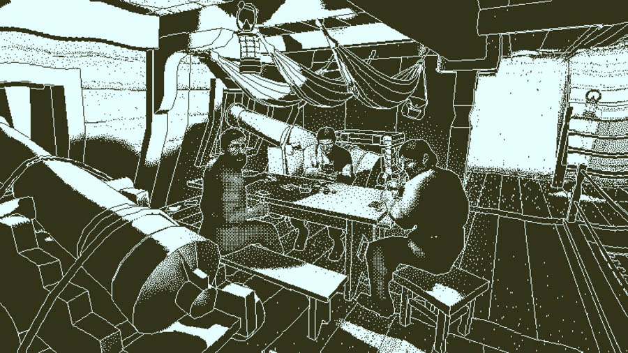 A wallpaper of Return of the Obra Dinn, one of the best detective games for switch.