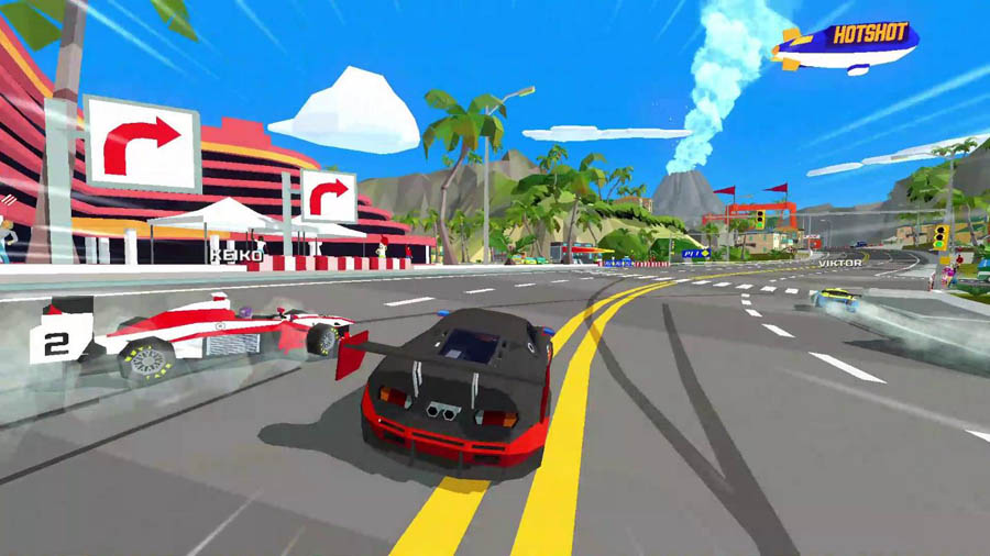 in game Picture of Hotshot Racing, One of best drift games for Switch.c