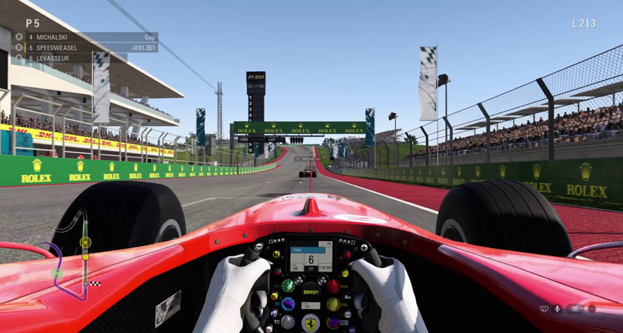 A picture of F1 2017, one of the best formula 1 games for mac.