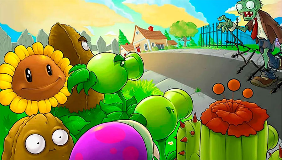 The Official Picture of Plants vs. Zombies with its characters.