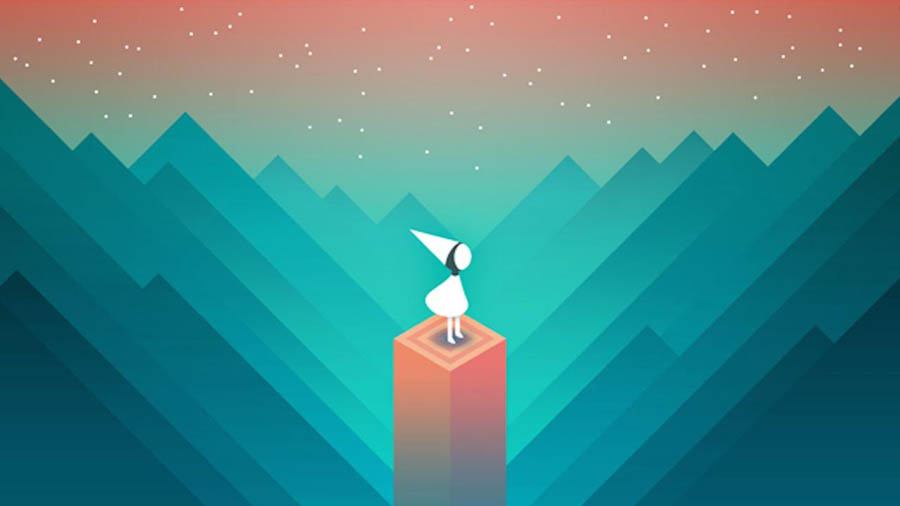 The Official Picture of Monument Valley with its character.