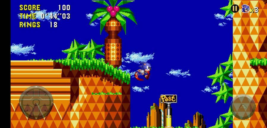 An official wallpaper of Sonic CD Classic.