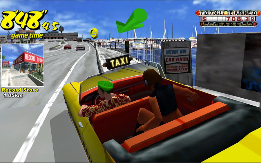 An official picture of Crazy Taxi Classic, one of the best retro games on android.