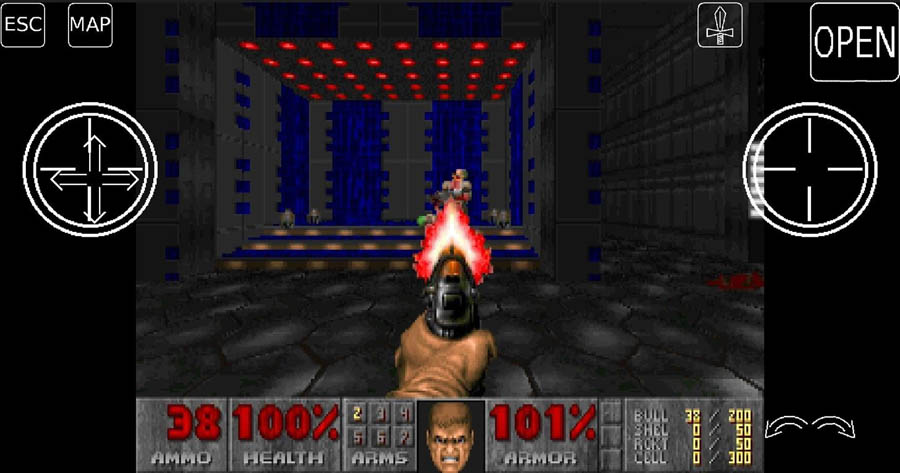 An official picture of the legendary title, Doom classic, one of the best retro games on android.