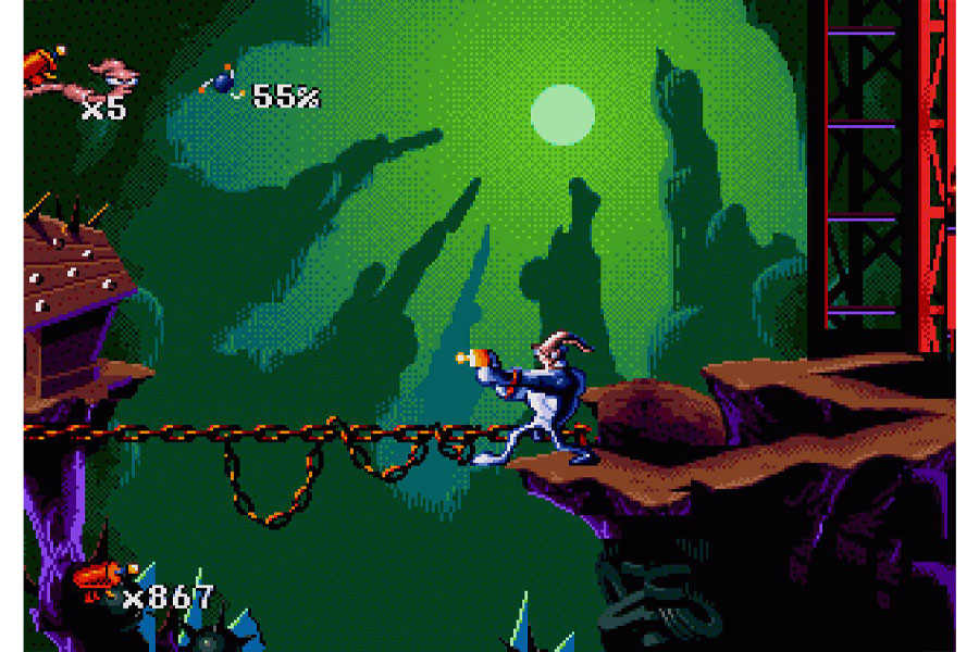 A picture of Earthworm Jim, one of the best retro games on iphone.