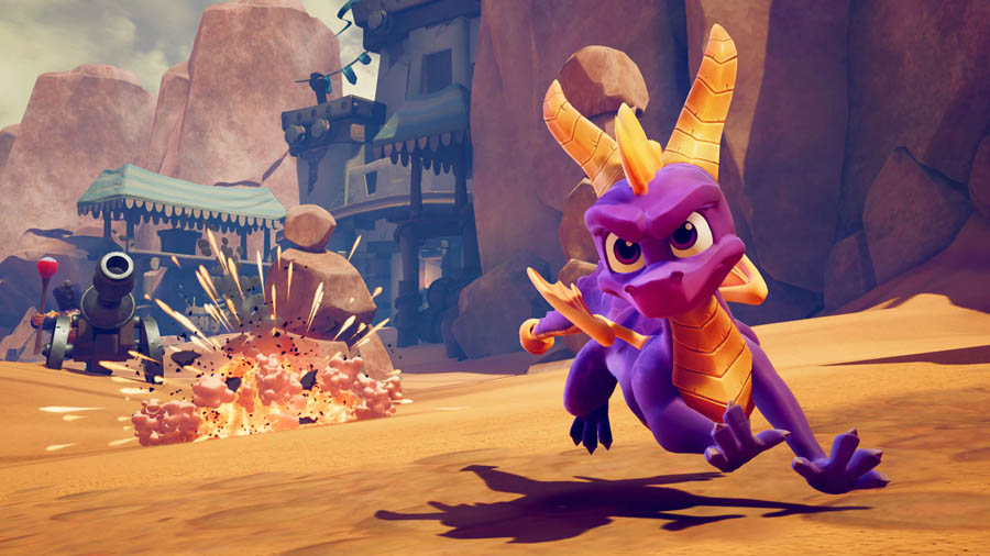 The Official Picture of Spyro Reignited Trilogy with Spyro, One of best retro games on ps4.