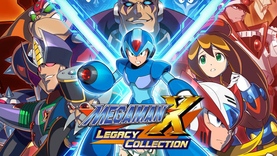 The Official Picture of Mega Man Legacy Collection with its characters, One of best retro games on ps4.