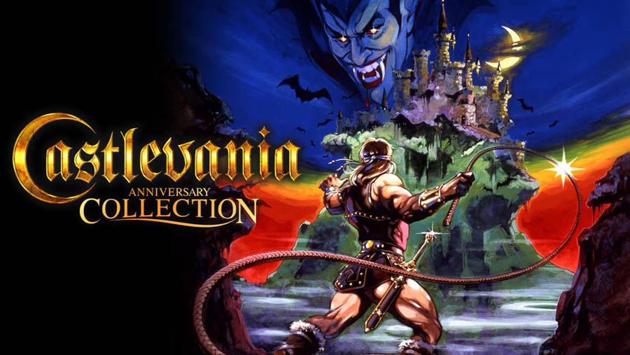 The Official Picture of Castlevania Anniversary Collection with its character, One of best retro games on ps5.