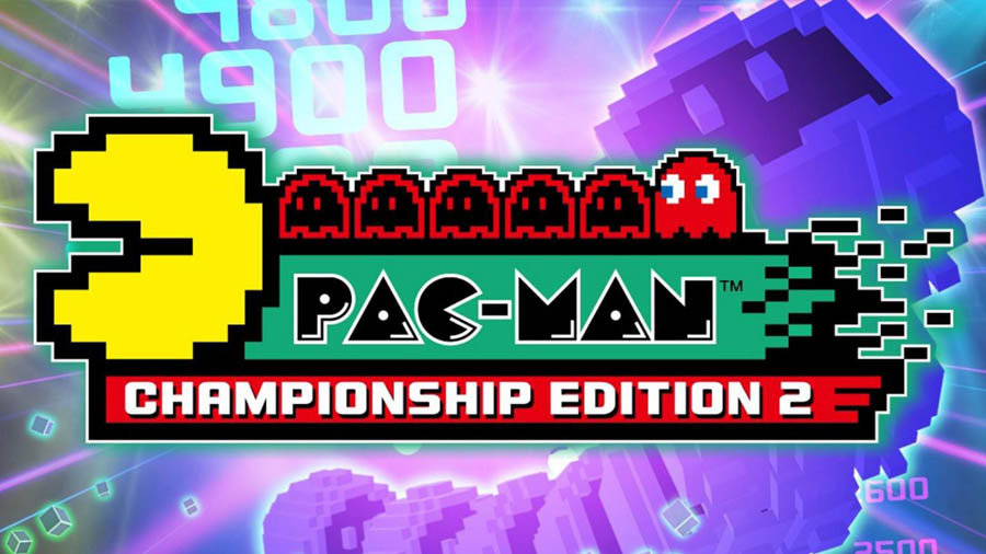 The Official Picture of Pac-Man Championship Edition 2 with its characters, One of best retro games on ps5.