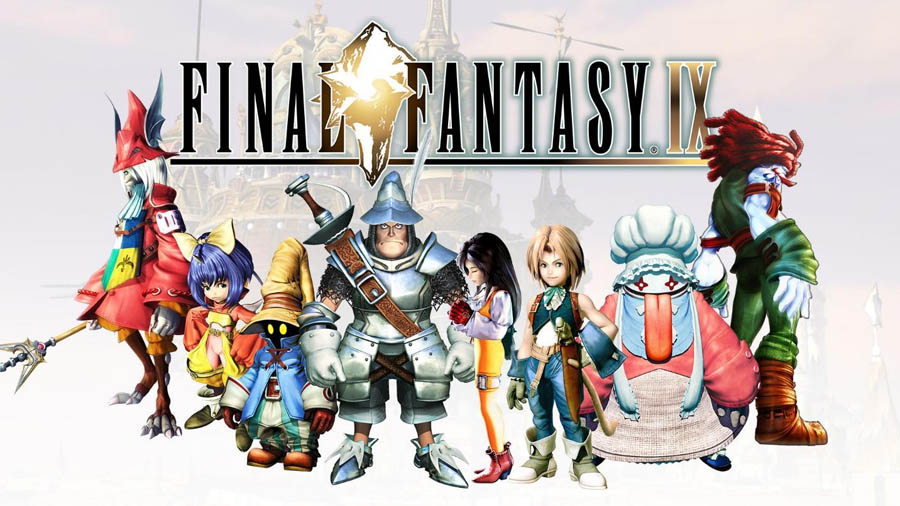 The Official Picture of Final Fantasy IX with its characters, One of best retro games on steam.