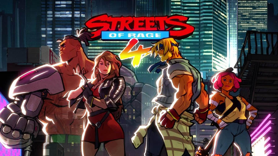 The Official Picture of Streets of Rage 4 with its characters, One of best retro games on xbox.