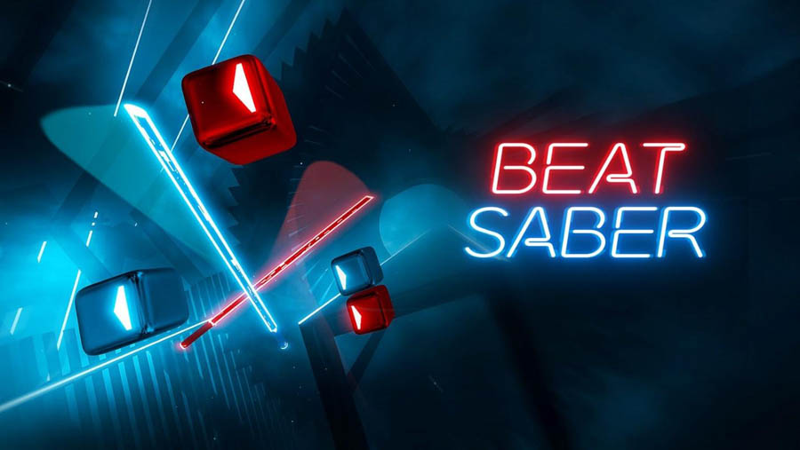 The Official Picture of Beat Saber, One of best rhythm games on ps4.