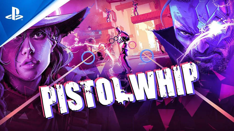 The Official Picture of Pistol Whip with its characters, One of best rhythm games on ps4.