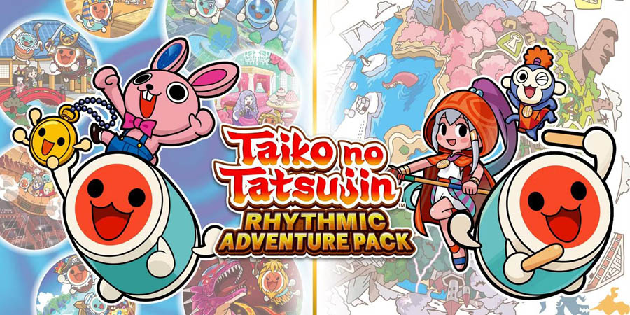 The Official Picture of Taiko no Tatsujin: Rhythmic Adventure Pack with its characters, One of best rhythm games on ps5.