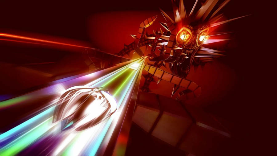 A picture of Thumper, one of the best rhythm games on switch.