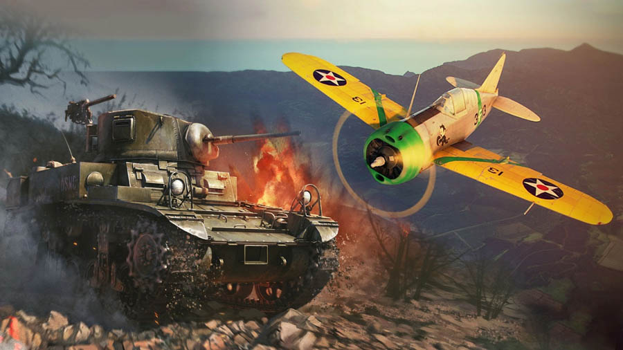 An official picture of War Thunder, one of the best tank games for ps4.