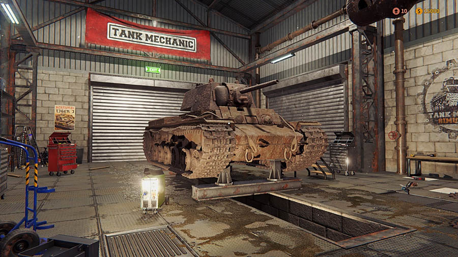 A picture of the game, featuring a tank.