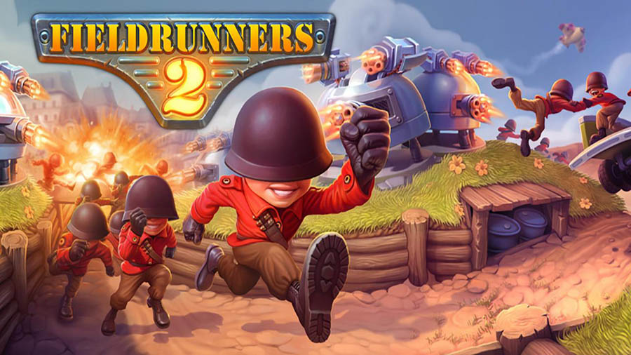 The Official Picture of Fieldrunners 2 with its characters, One of best tower defence games for ios.