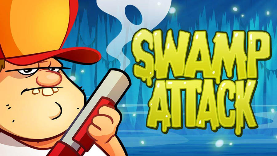 The Official Picture of Swamp Attack with its character, One of best tower defence games for ios.