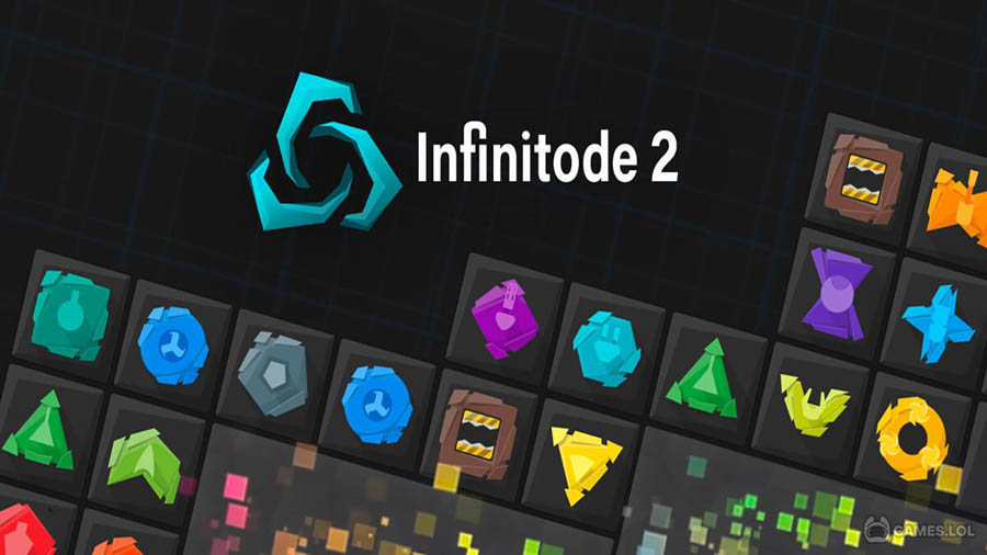 The Official Picture of Infinitode 2 with its characters, One of best tower defense games for pc.