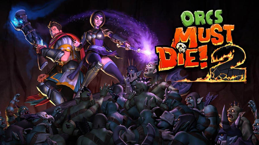 The Official Picture of Orcs Must Die! 2 with its characters, One of best tower defense games for pc.