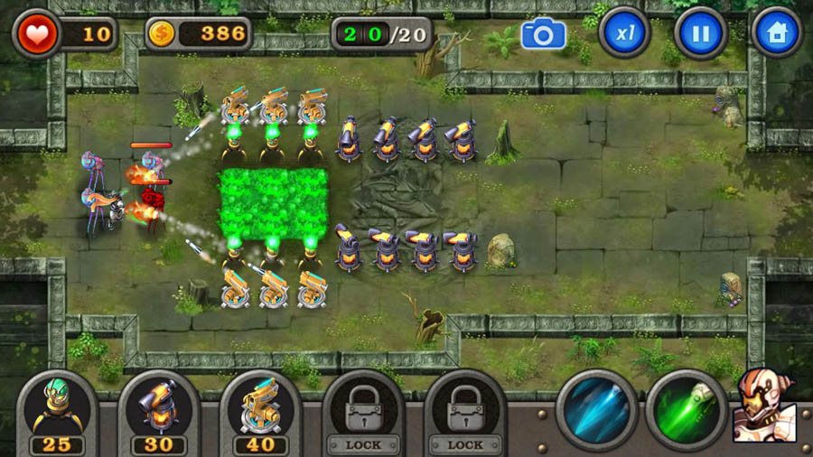 An official photo of Robot Defense, one of the best tower defense games on scratch.