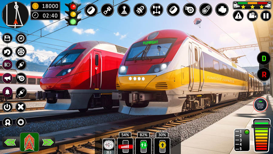 A picture of City Train Driver 3D, one of the best train games for android.