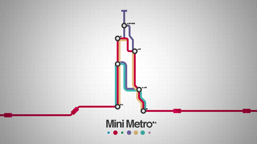 The Official Picture of Mini Metro, One of best train games for pc.