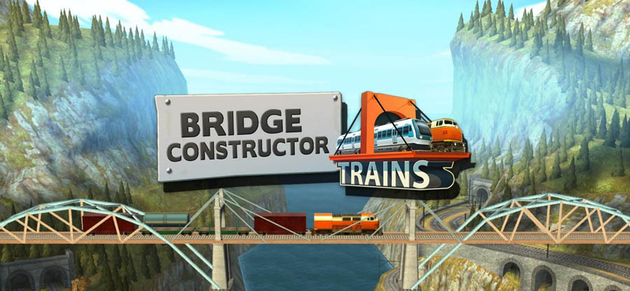 The Official Picture of Bridge Constructor: Train Expansion, One of best train games for switch.