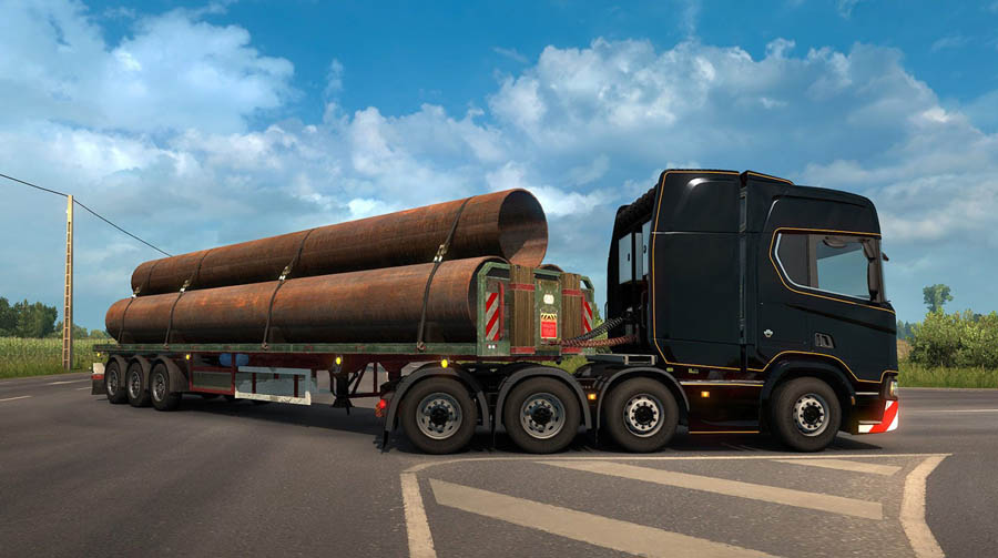 One of the pictures of the game, featuring a truck with cargo.