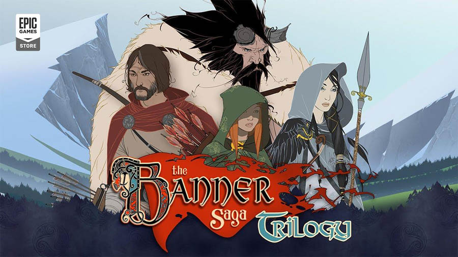 The Official picture of The Banner Saga Trilogy with its characters, One of Best Turn-Based Strategy Games for PS4.