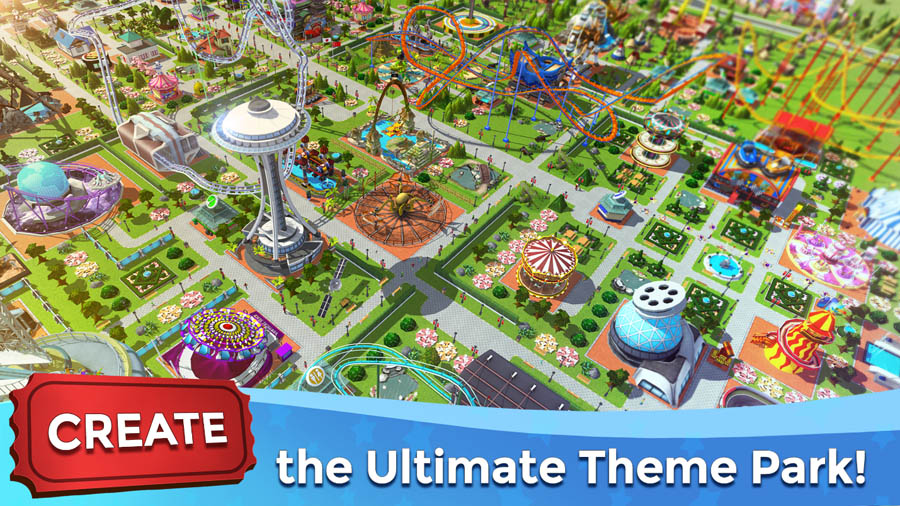 in game Picture of RollerCoaster Tycoon Touch, One of best tycoon games for android.