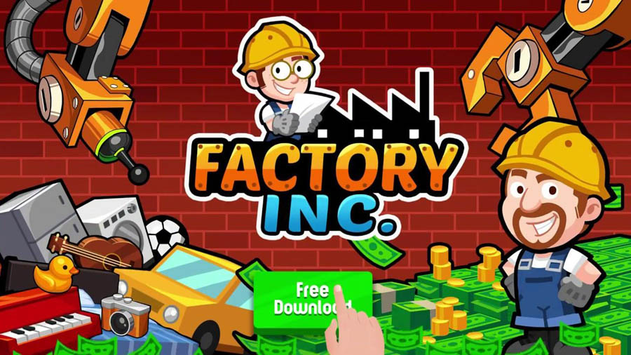 The Official Picture of Factory Inc., One of best tycoon games for ios.