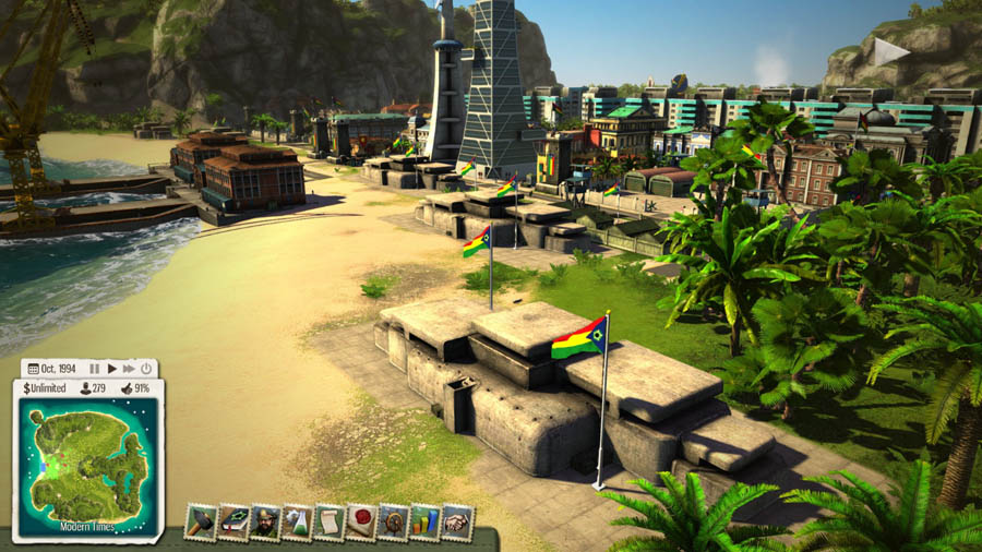 An official picture of Tropico 5, one of the best tycoon games for ps5.