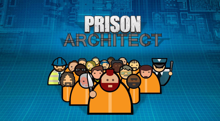 A wallpaper of Prison Architect, one of the best tycoon games for ps5.