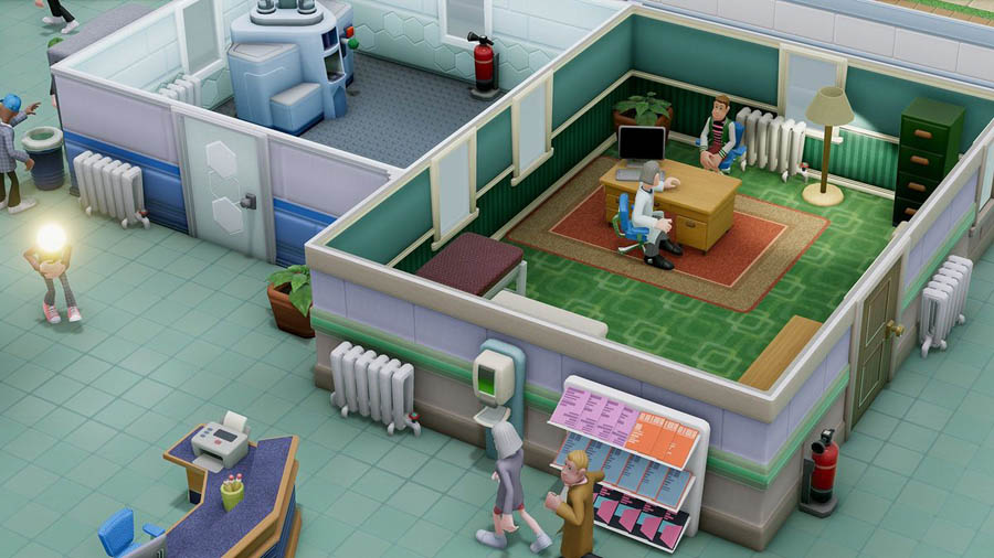 A photo of Two Point Hospital, one of the best tycoon games for ps5.