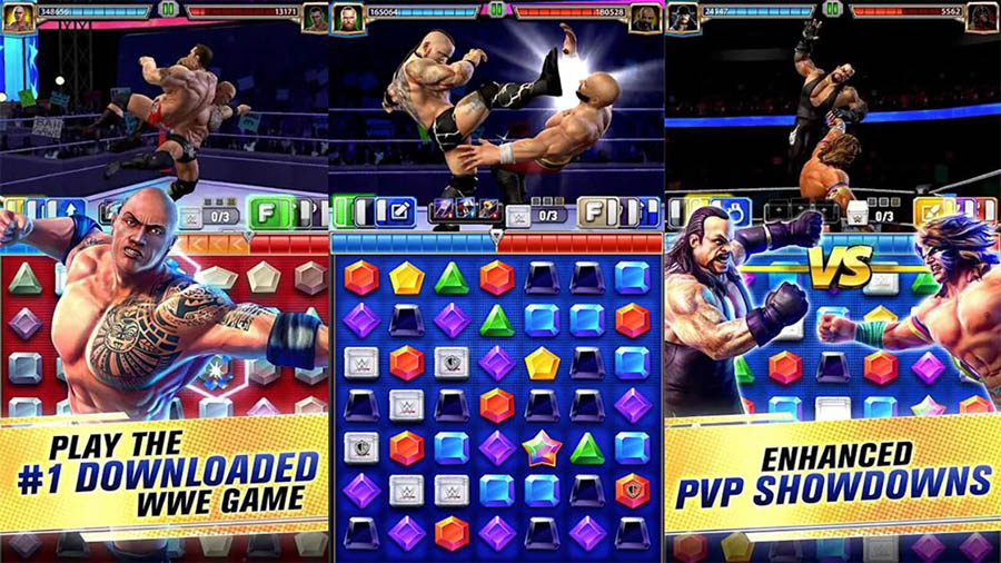 The Official Picture of WWE Champions with its characters, One of best wrestling games for android.